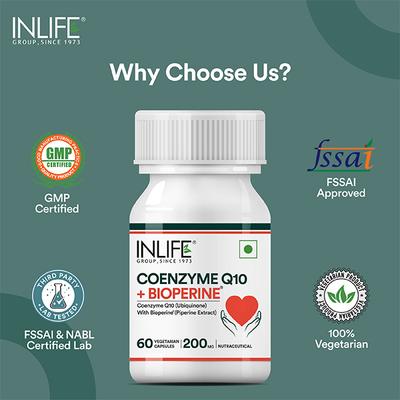 INLIFE Coenzyme Q10 + Bioperine Veg Capsule 60's - Co-Q