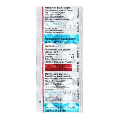 CARDIOLOL 2.5 Tablet 10's - Hypertension-Bet