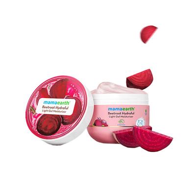 Mamaearth Beetroot Hydraful Light Gel Moisturizer with Beetroot & HA for Hydrated Pink Glow 200 gm - Face Moisturizers