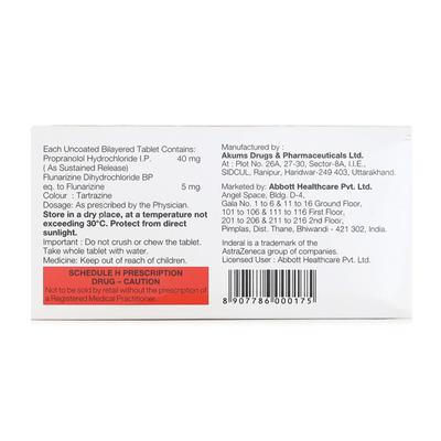 INDERAL F 5mg Tablet 10's - Migraine
