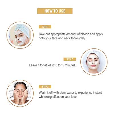 Aryanveda 24 Carat Gold Bleach Cream For All Skin Types (Pack of 2) 43 gm - Bleach