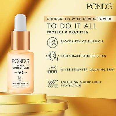 Ponds Serum Sunscreen Spf 50 PA++ UVA UVB Nicanamide - C 14ml - Body Sunscreen