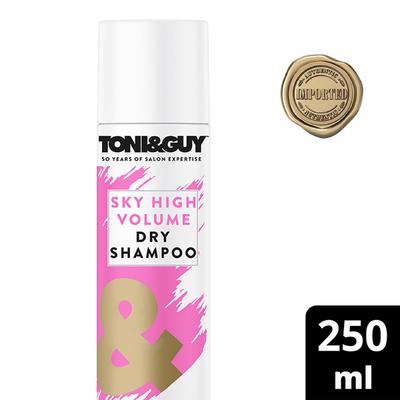 Toni&Guy Sky High Volume Dry Shampoo Hair Spray, Oil-Absorbing Formula for Fine Hair 250 ml - Dry Shampoos & Conditioners