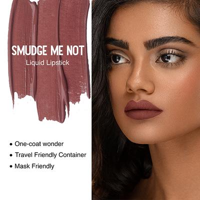SUGAR Cosmetics Smudge Me Not Liquid Lipstick - 14 Teak Mystique (Warm Brown) 4.5 ml - Liquid Lipsticks