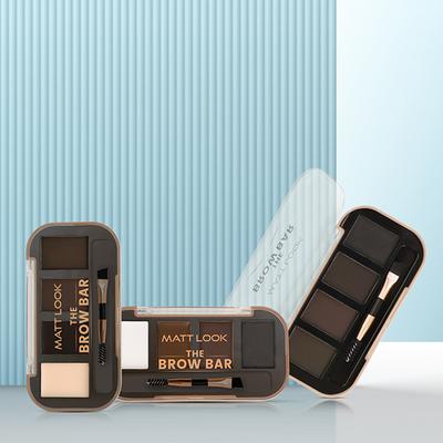 Matt Look The Brow Bar Eyeshadow & Eyebrow Enhancer Palette With Extereme Pigmented Matt Colors, Intense-03 8 gm - Kajal & Kohls