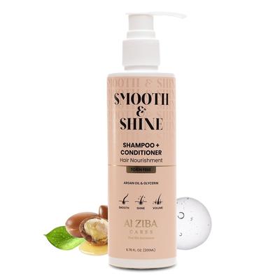 Alziba Cares Smooth & Shine With Argan Oil & Glycerin Shampoo + Conditioner 200 ml - Shampoos