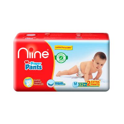 NIINE Baby Diaper M (7-12kg) 34's - Sanitary Napkins