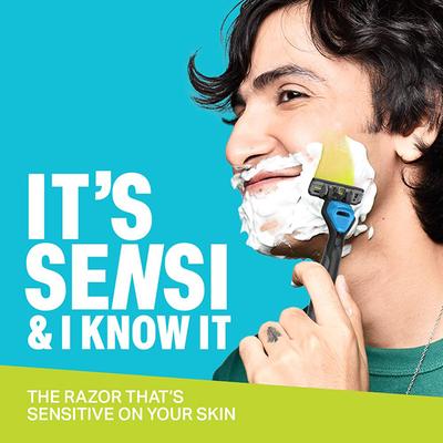 Bombay Shaving Company Sensi Smart 3 Razor, Shaving Razor for Men 20 g - Razors & Cartridges