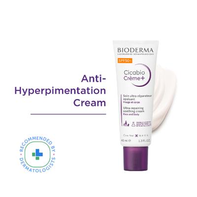 Bioderma Cicabio SPF 50+ Repairing Cream For Damaged Skin - Water-Proof & Scar Treatment 40 ml - Body Sunscreen