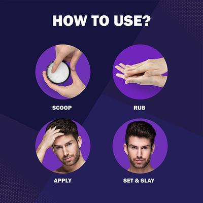 Set Wet Matte Hair Wax for Men, Strong Hold, Jar 60 gm - Hair Waxes