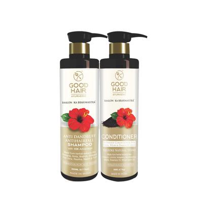 Good Hair Ayurvedic Anti Dandruff AntiHairfall Shampoo 200 ml + Conditioner 200 ml - Shampoos