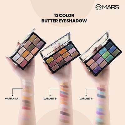 MARS 12 Color Butter Shadow - A 14.4 gm - Eye Shadow Palettes