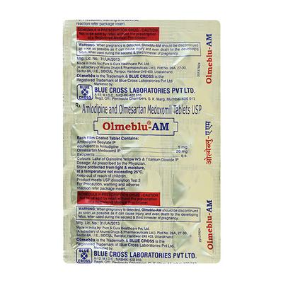 OLMEBLU AM 20/5mg Tablet 15's - Hypertension-Ana