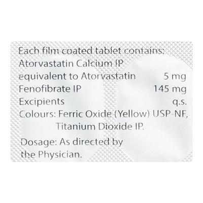 Fibator 5 New Pack Tablet 10'S - High Cholesterol-Dys