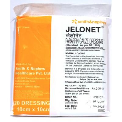 Jelonet Parrafin Gauze Dressing (10 cm x 10 cm) 20's - Bandages & Dressings