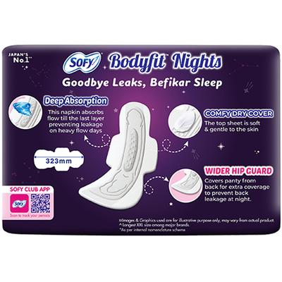 Sofy Bodyfit Nights Pads (XXL) 6's - Sanitary Napkins
