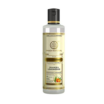 KHADI NATURAL ORANGE LEMONGRASS HAIR CONDITIONER SLS & PARABEN FREE 210 ml - Conditioners