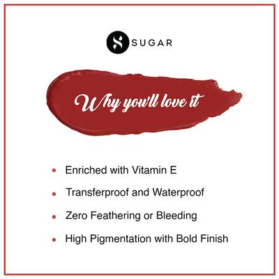 Sugar Cosmetics Smudge Me Not Liquid Lipstick - 01 Brazen Raisin (Burgundy) 4.5 ml - Liquid Lipsticks