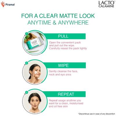 Lacto Calamine Daily Cleansing Wipes 25's - Facial Wipes & Tissues