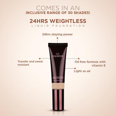 Colorbar 24Hrs Weightless Liquid Foundation Fw 3.3 25 ml - Foundation