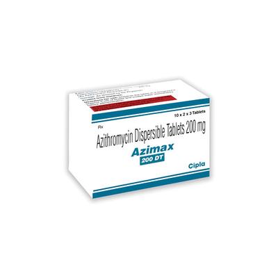 Azimax DT 200mg Tablet 3'S - Bacterial Infections-Mac