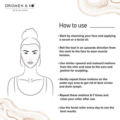 Dromen & Co Mini Rose Quartz Roller 100 gm - Massagers