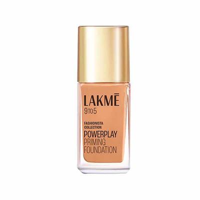 Lakme 9to5 Powerplay Priming Foundation, Built in Primer, Long-Lasting, SPF 20, Cool Cinnamon, 25 ml - Foundation