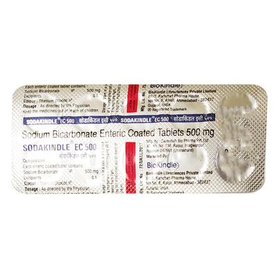 SODAKINDLE EC 500 Tablet 10's - Ulcer/Reflux/Flatulence-Aaa