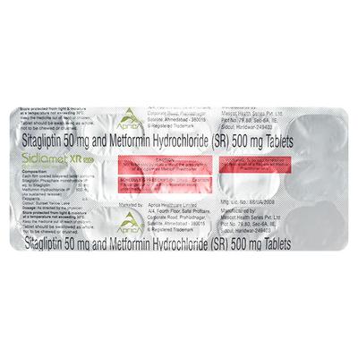 SIDIAMET XR Tablet 15's - Diabetes-Ant