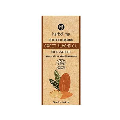 HM Herbal Me 100% Organic Sweet Almond Oil 50ml - Essential Oils