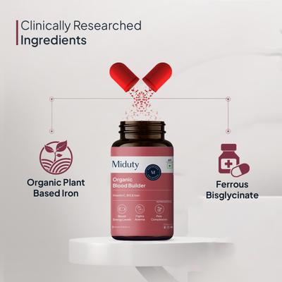 Miduty Organic Blood Builder Capsule 60's - Vital Health