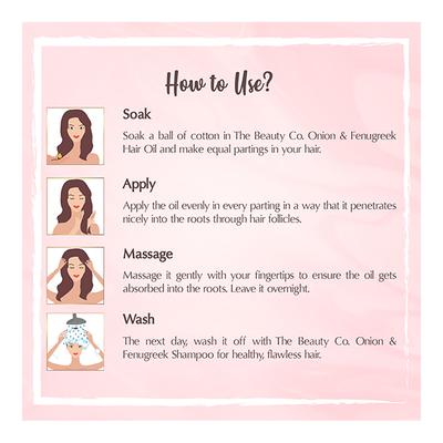 The Beauty Co. - Onion Oil with Fenugreek 200 ml - Shampoos