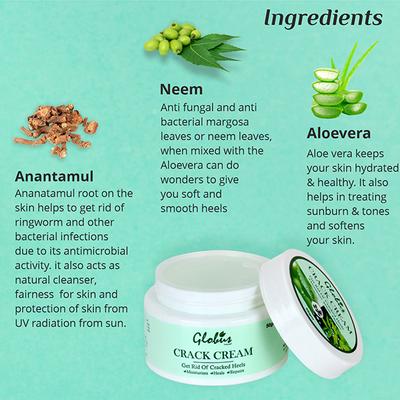 Globus Naturals Crack Cream (Pack of 2) 100 gm - Foot Creams & Lotions