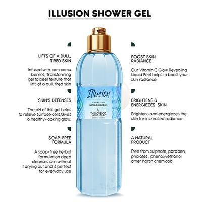 The Love Co. Illusion Bath & Shower Gel - Aqua Marine 250 ml - Shower Gels & Body Wash