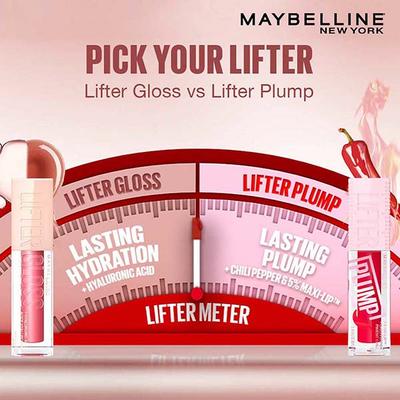 Maybelline New York Lifter Gloss Moisturizing, Tinted Lip Gloss With Hyaluronic Acid, Topaz 5.4 ml - Lip Glosses