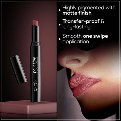 Renee Poutstay Transfer Proof Lipstick- 05 Ella 2 gm - Lipsticks