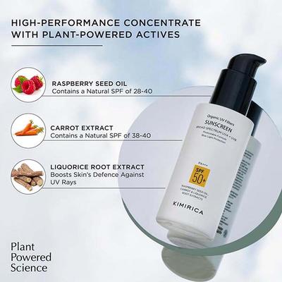 Kimirica Multi Protection Sunscreen SPF 50 PA+++ for UVA/B Protection with Liquorice Extract 100g - Face Sunscreen