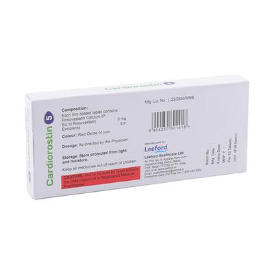 CARDIOROSTIN 5mg Tablet 10's - High Cholesterol-Dys
