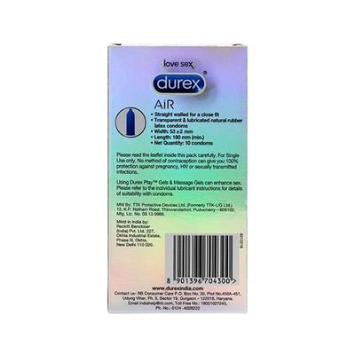 Durex Condoms - Air 10's - Plain/Flavoured Condoms
