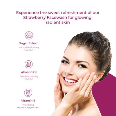 Bio Valley Sugar Strawberry Facewash 100 g - Personal Care(Homeopathy)