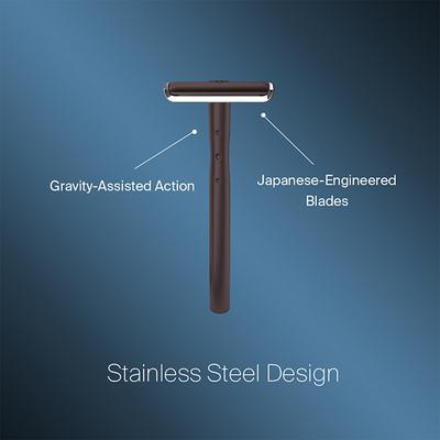 Bombay Shaving Companygun Metal Precision Safety Razor (with 5 Platinum Coated Feather Blades) 300 gm - Razors & Cartridges