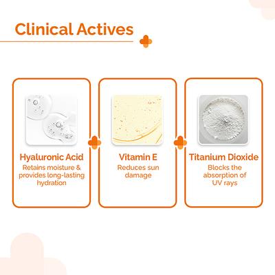 The Derma Co. 1 Percent Hyaluronic Sunscreen Aqua Gel For Broad Spectrum & Blue Light Protection SPF 50 PA++++ 50gm - Face Sunscreen