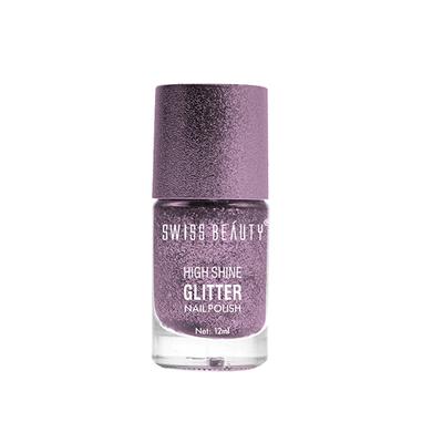 Swiss Beauty High Shine Glitter Nail Polish - (Shade-10) 12 ml - Highlighters & Illuminators
