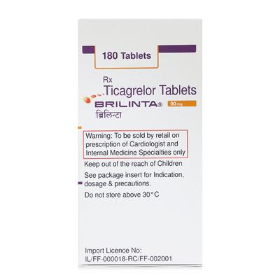 BRILINTA 90mg Tablet 180's - Blood Clot-Ant