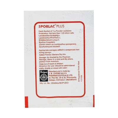 Sporlac Plus Powder 1gm - Diarrhoea-Ant