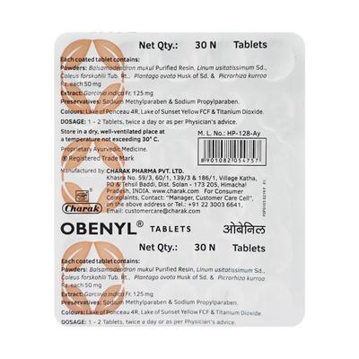 Obenyl Tablet 30'S - Ayurvedic Medicine-AYU