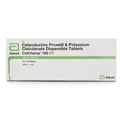 Cefchamp DT 100mg Tablet 10'S - Bacterial Infections-Cep