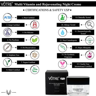 Votre Multi Vitamin & Rejuvenating Night Creme 50 gm - Face Moisturizers