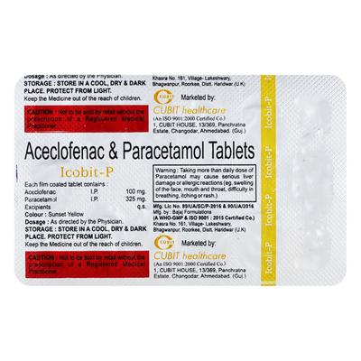 Icobit P Tablet 10'S - Pain relief-Nsa