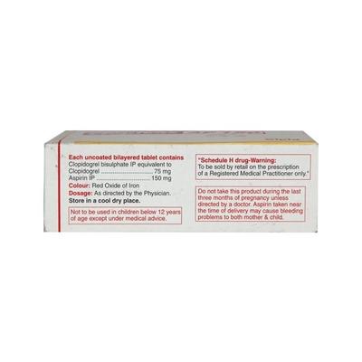 Clopivas AP 150mg Tablet 15'S - Blood Clot-Ant